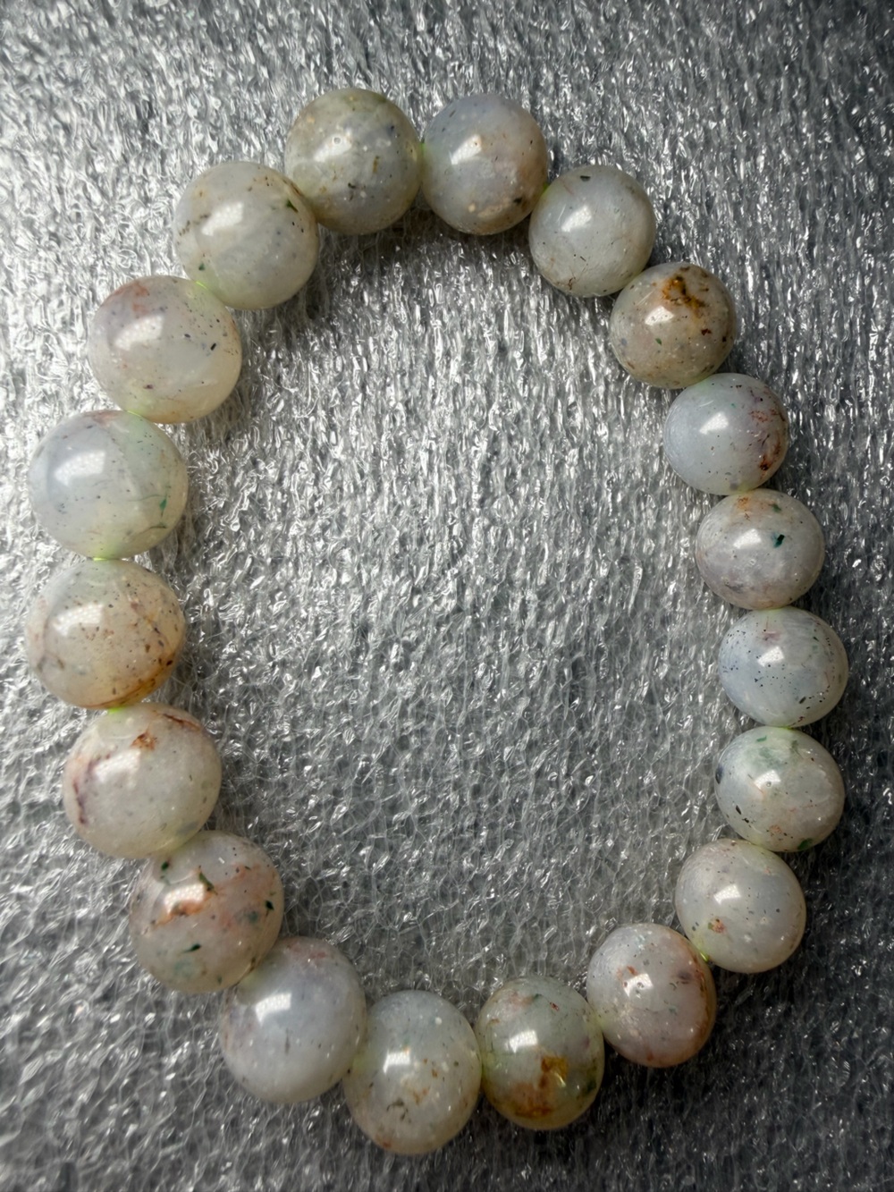 10MM Speckled Chalcedony Natural Crystal Bracelet